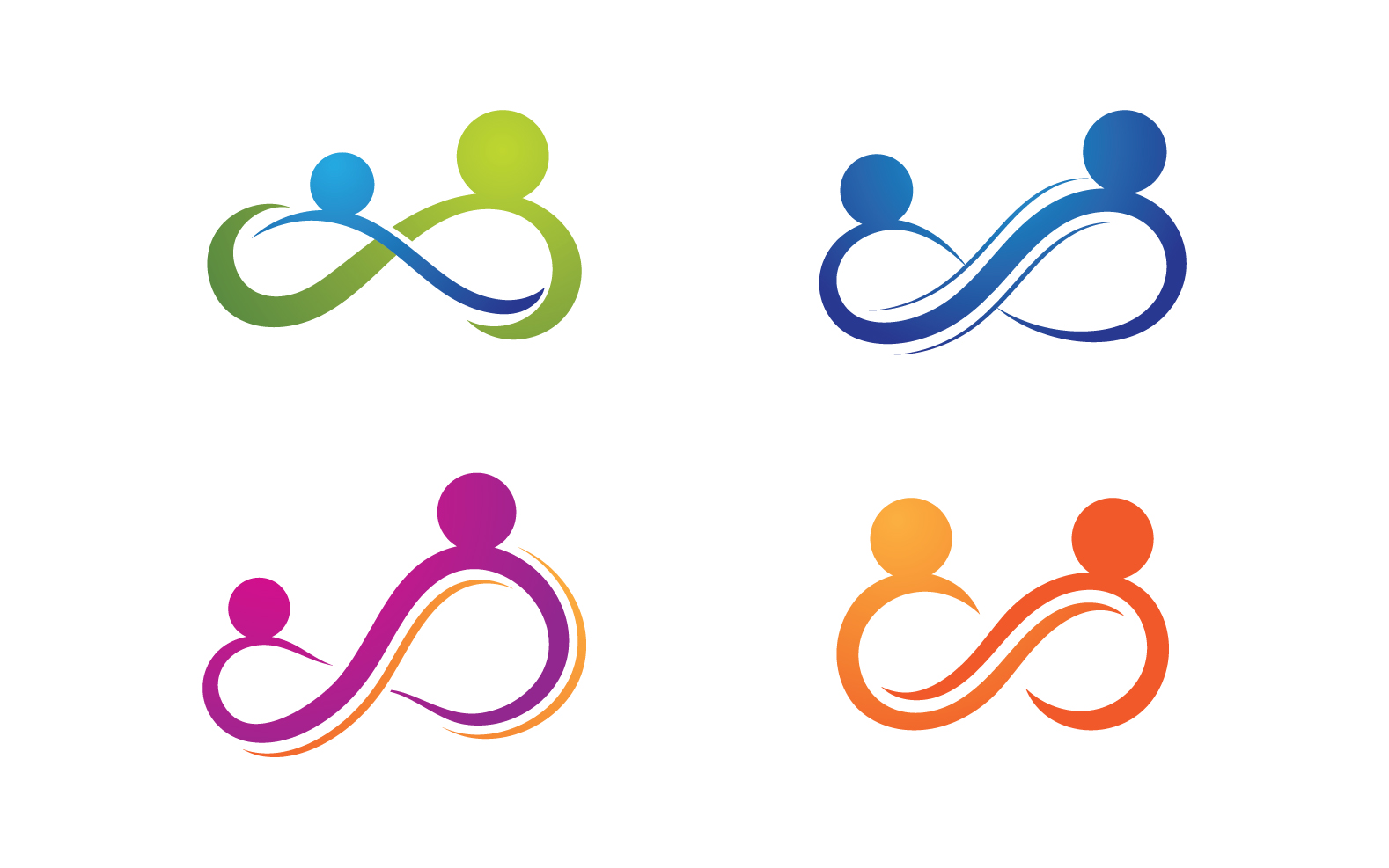 Infinity people team group logo design for company v2