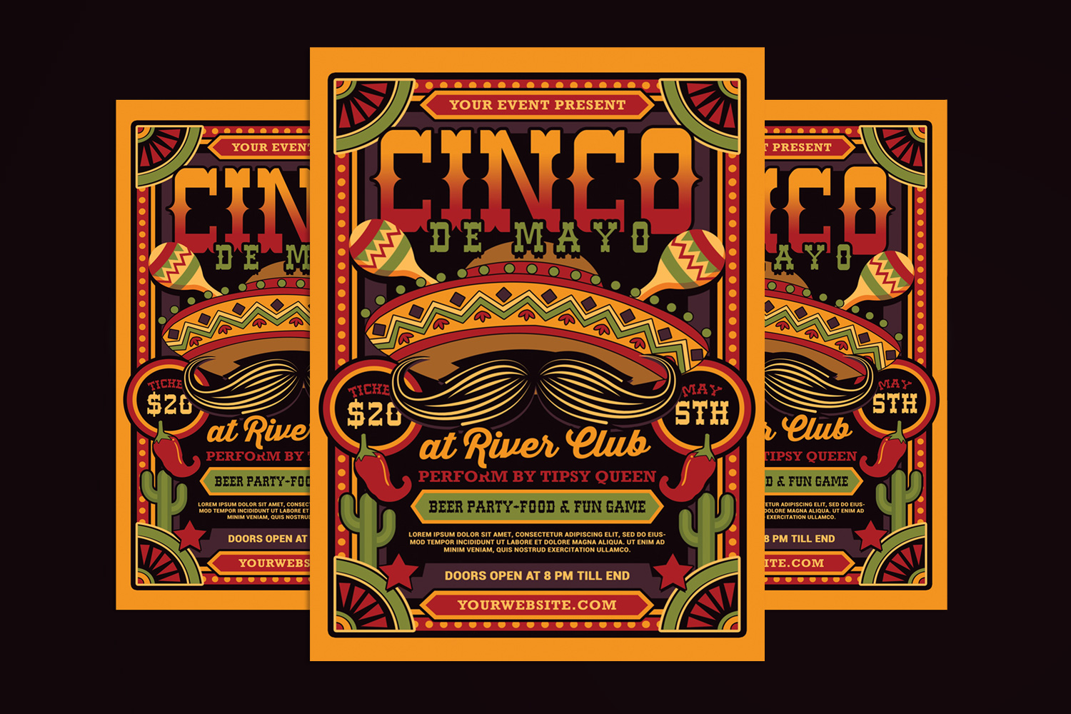 Cinco De Mayo Flyer poster Template