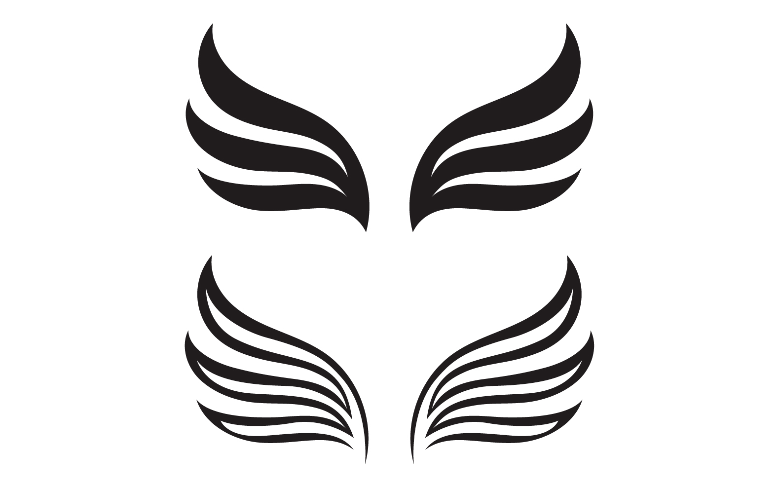 Wing bird falcon angel vector design for logo v1