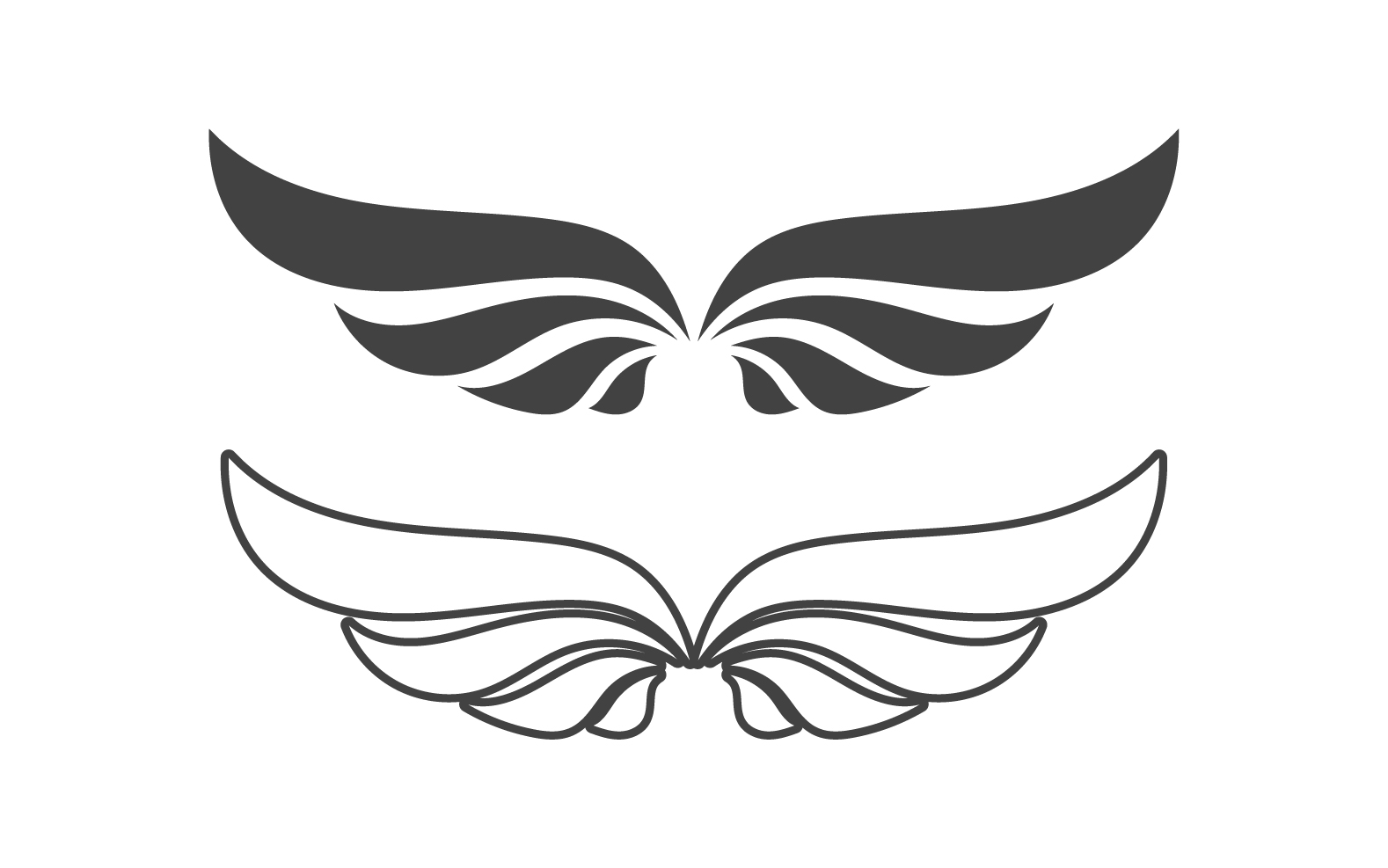 Wing bird falcon angel vector design for logo v5