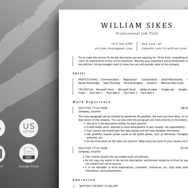 Template Cv Resume Templates 327446