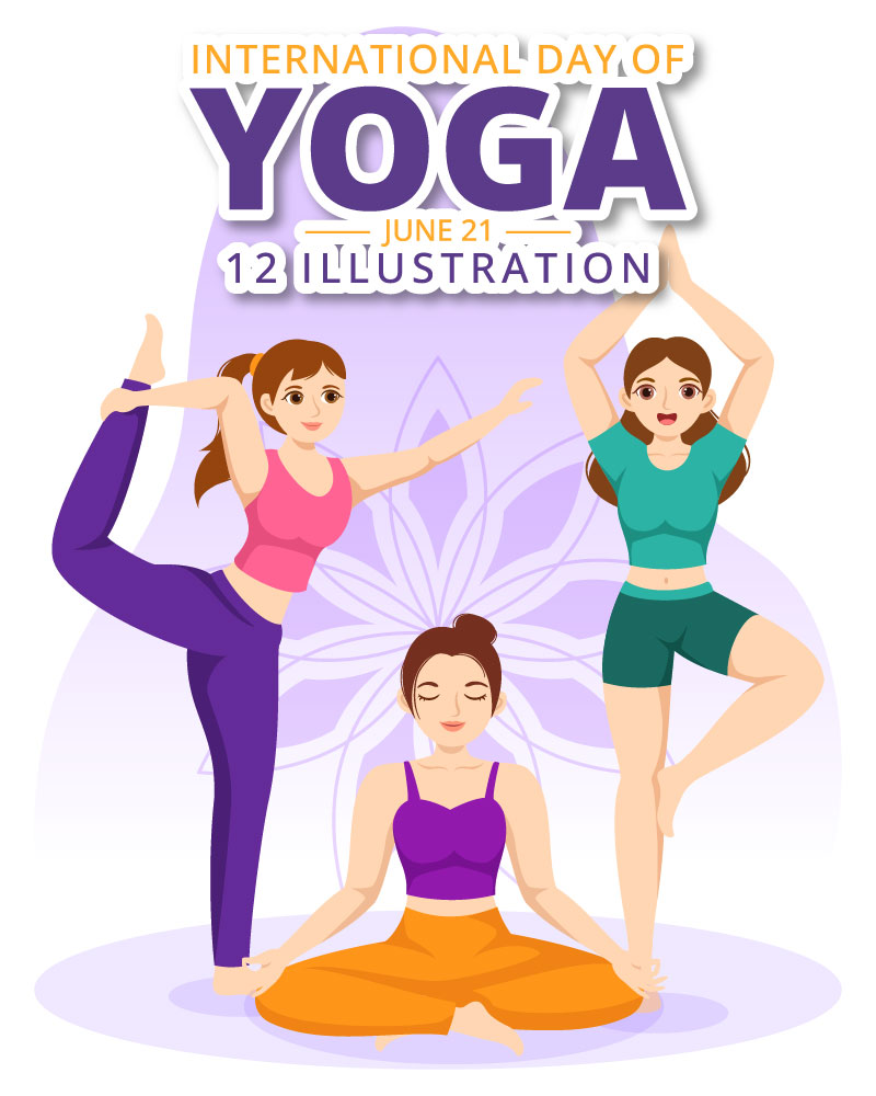12 International Yoga Day Illustration