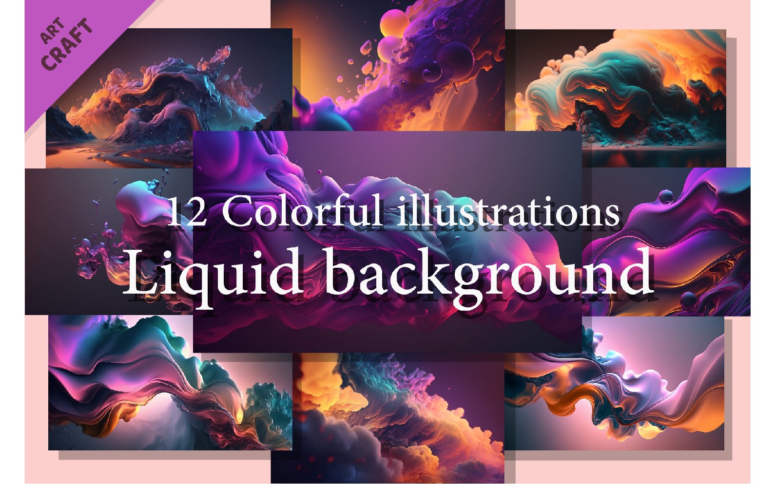 Liquid background. Illustration.