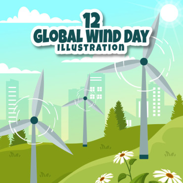 Wind Day Illustrations Templates 327725