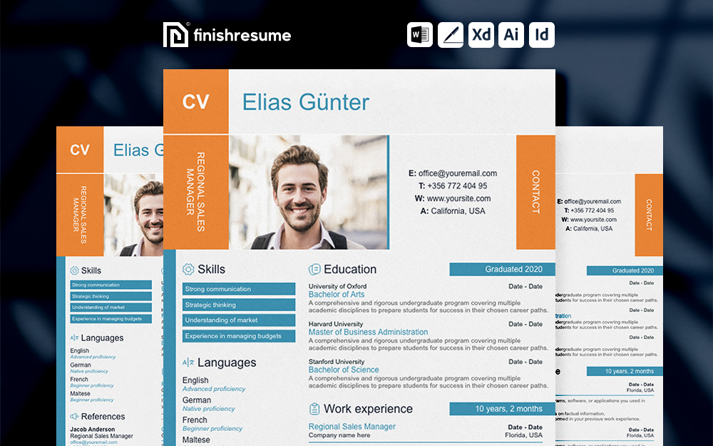 Regional sales manager resume template | Finish Resume