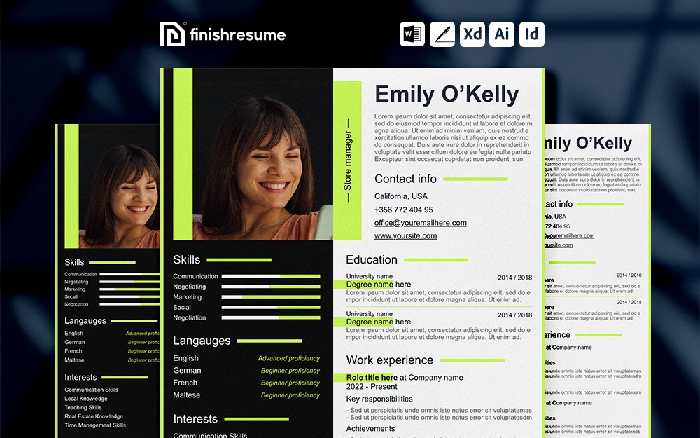 Sales manager resume template | Finish Resume