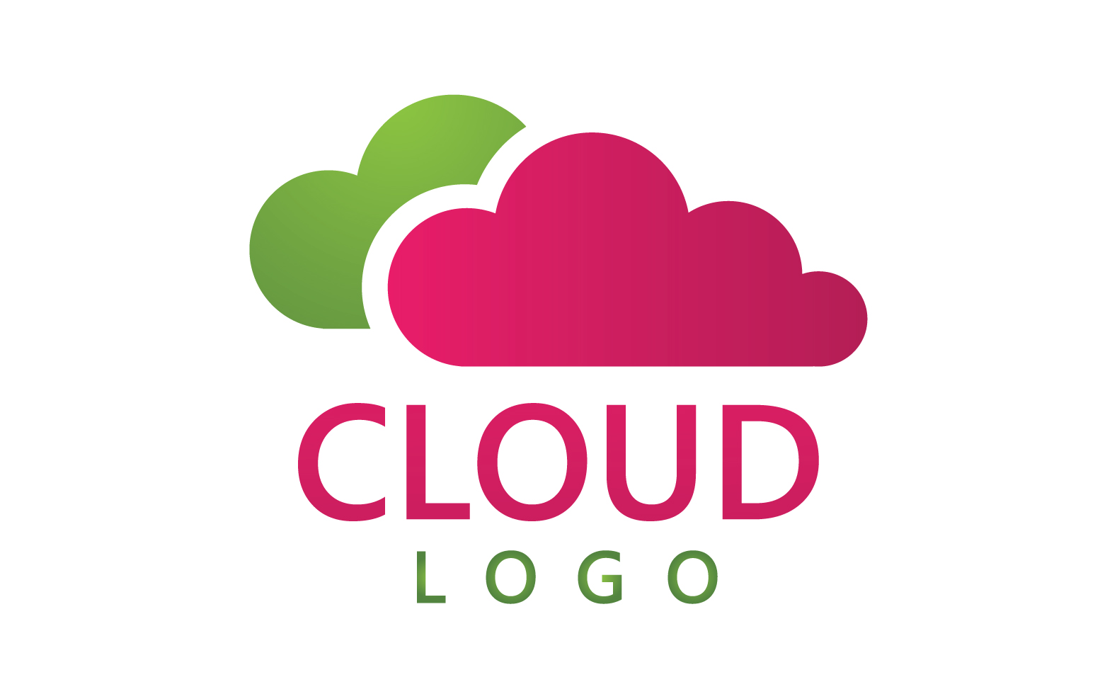 Server data cloud logo vector template v4