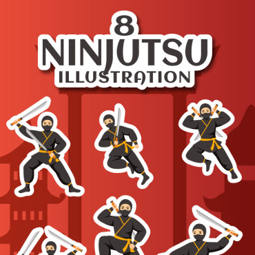 <a class=ContentLinkGreen href=/fr/kits_graphiques_templates_illustrations.html>Illustrations</a></font> ninja shinobi 328093