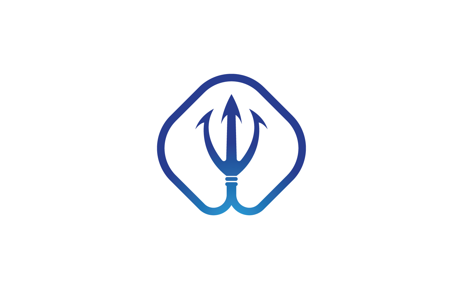 Sword and Magic trident trisula vector logo design element v9