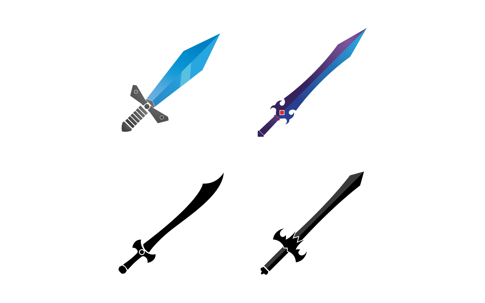 Sword and Magic trident trisula vector logo design element v13