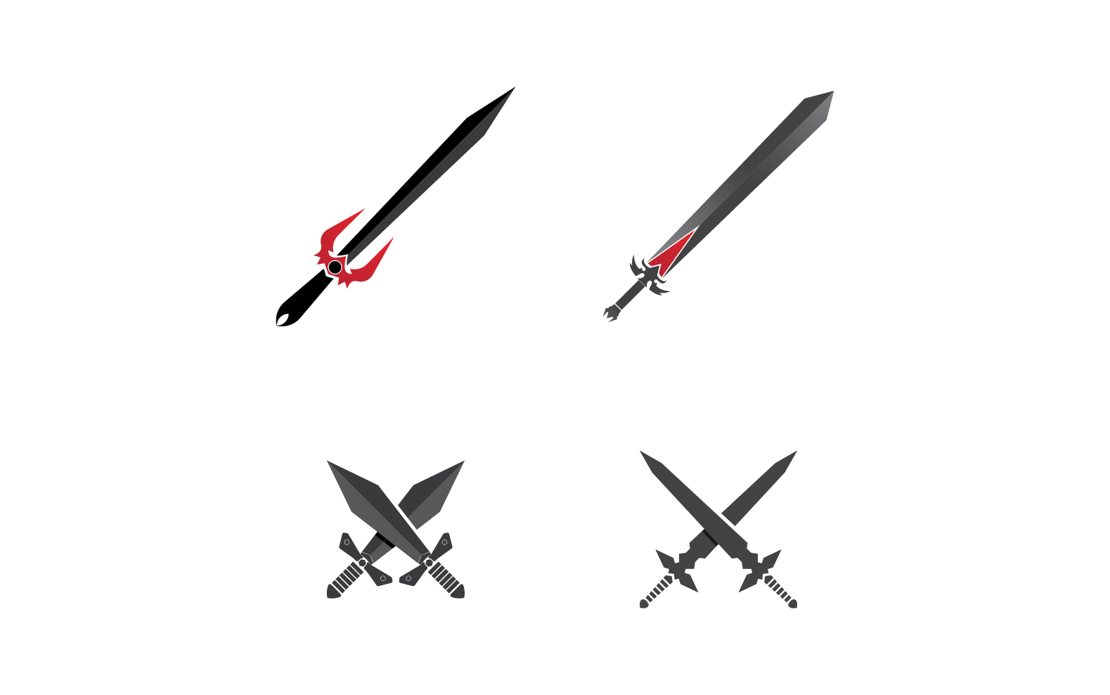 Sword and Magic trident trisula vector logo design element v14