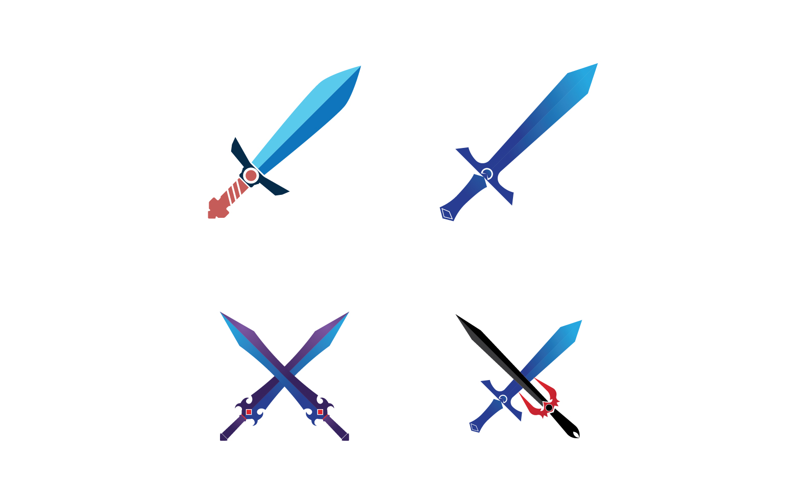 Sword and Magic trident trisula vector logo design element v15