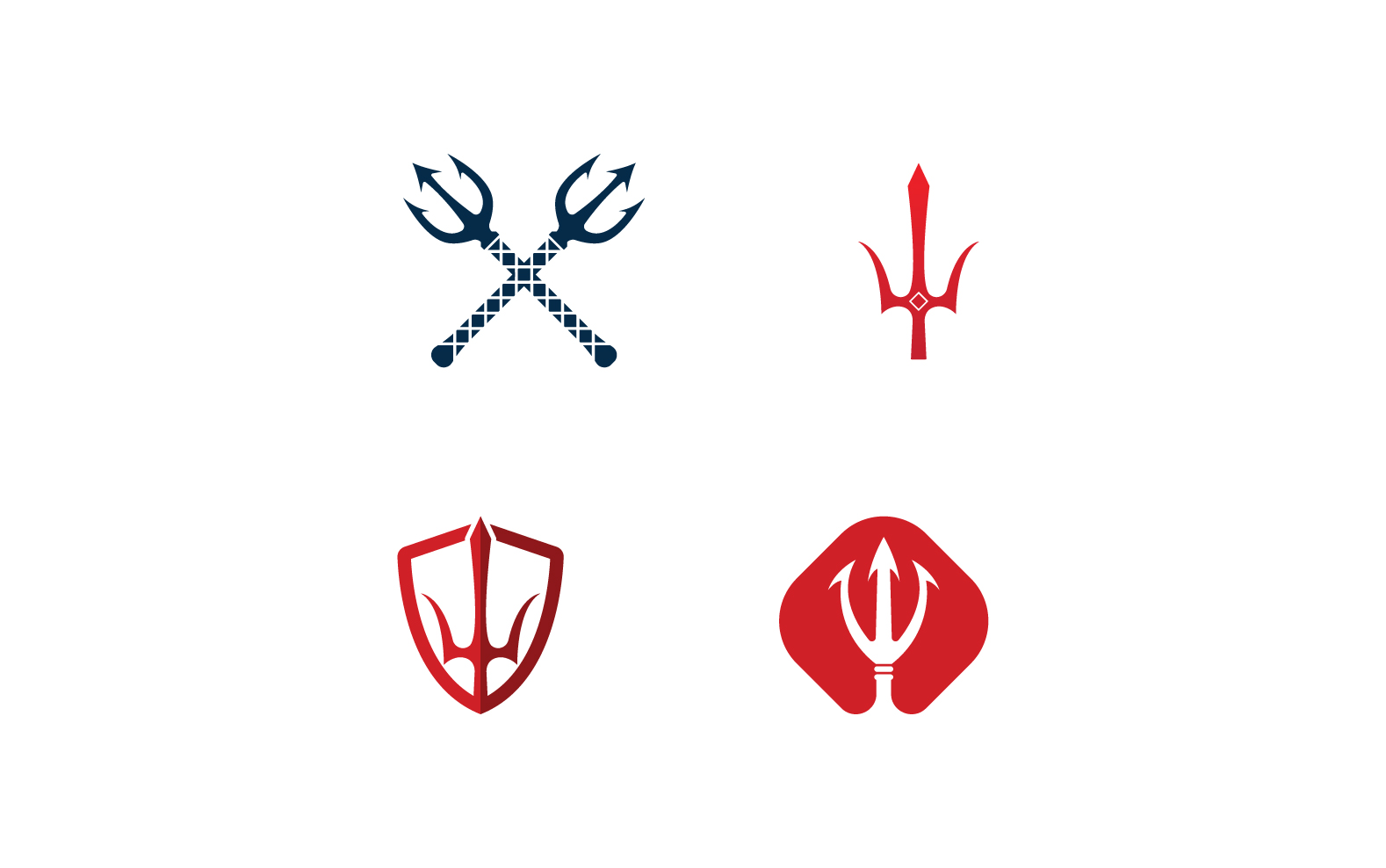 Sword and Magic trident trisula vector logo design element v19