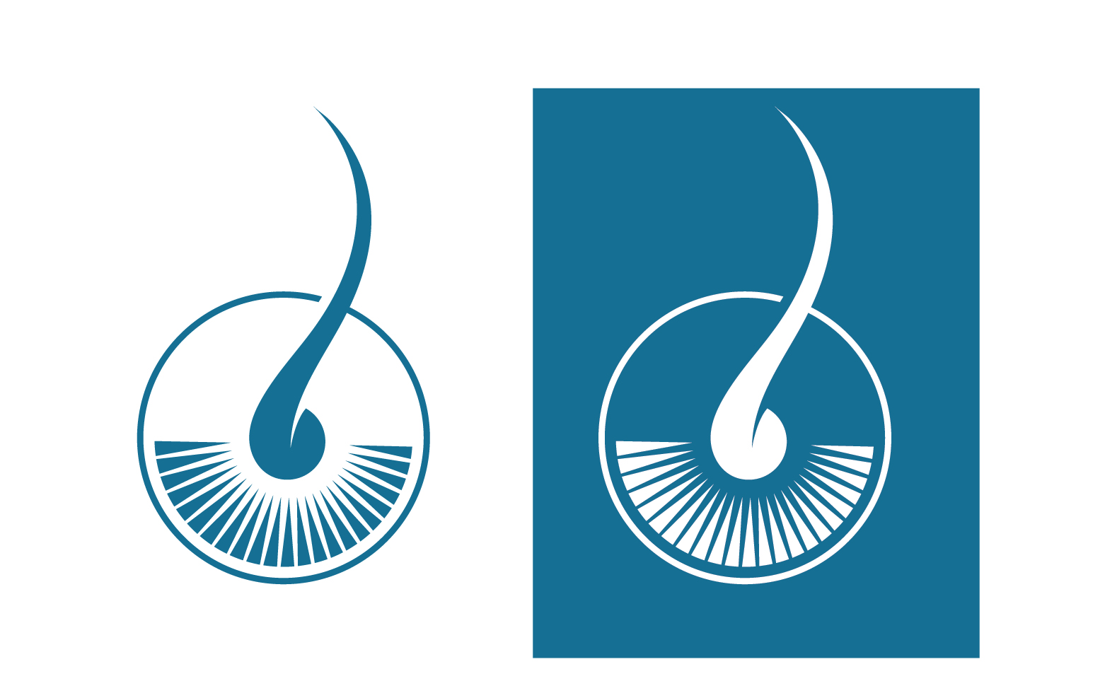Hair health treatment logo and symbol design vector v4