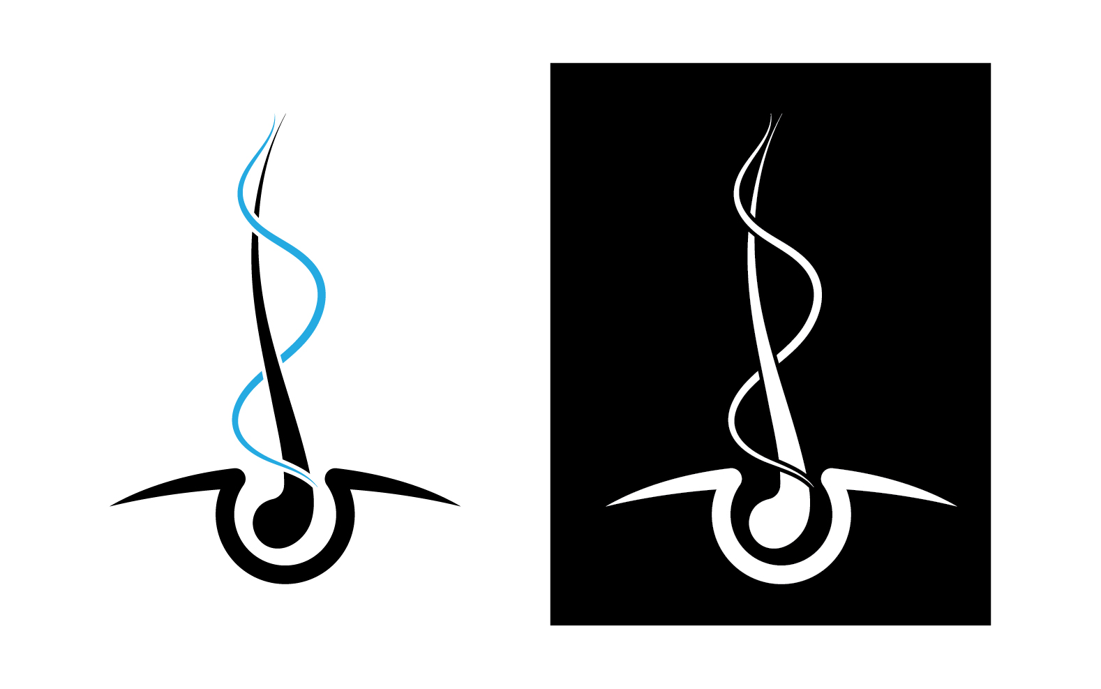 Hair health treatment logo and symbol design vector v7