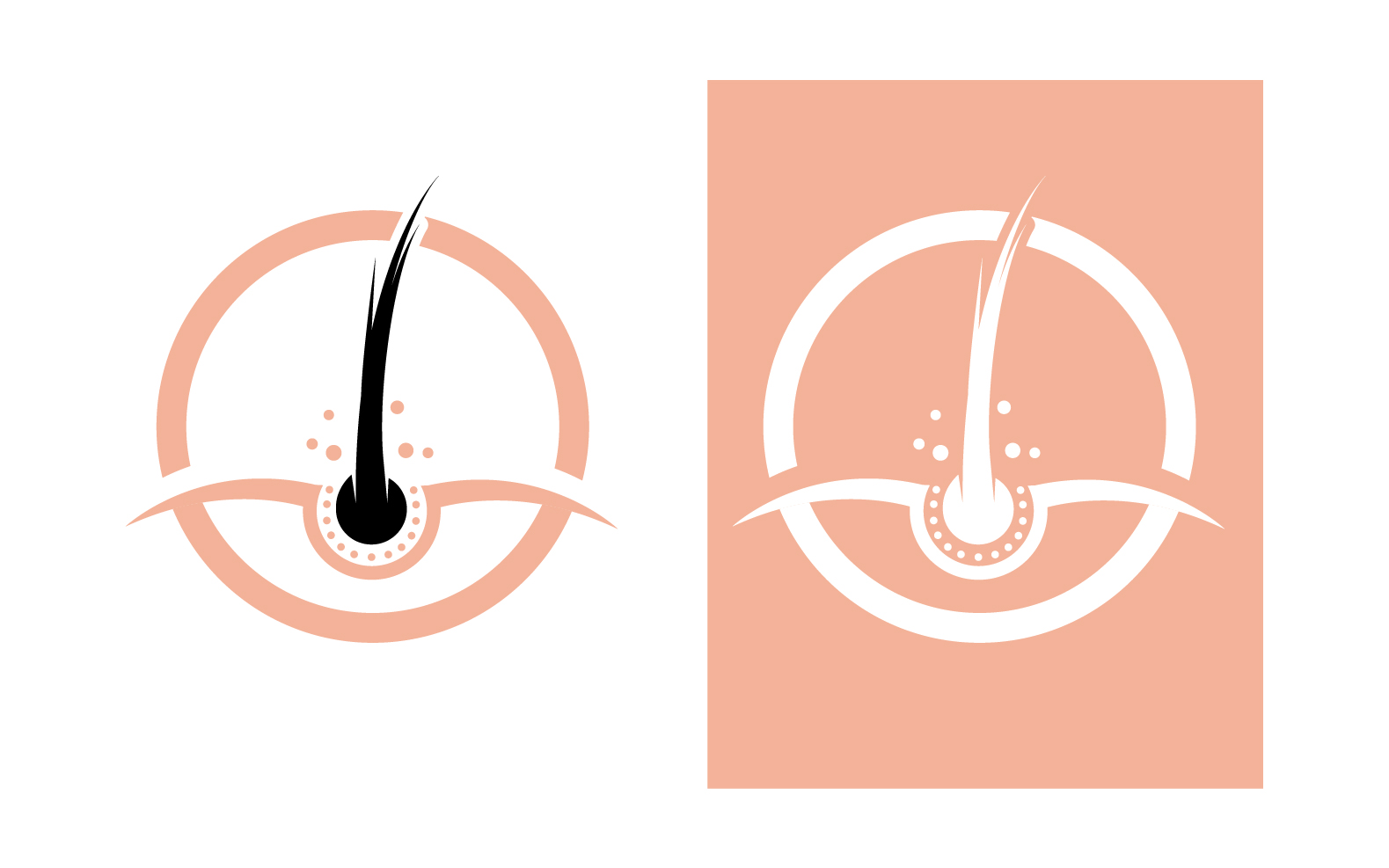 Hair health treatment logo and symbol design vector v11