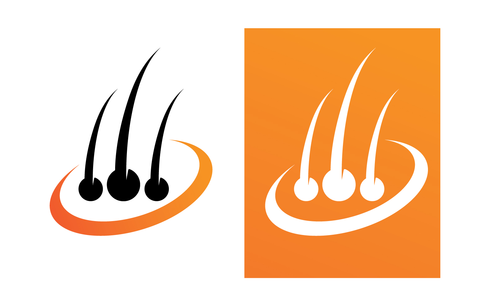 Hair health treatment logo and symbol design vector v16