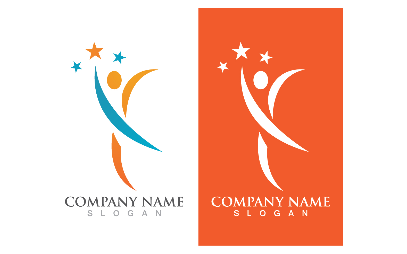 Success people star business logo vector v8