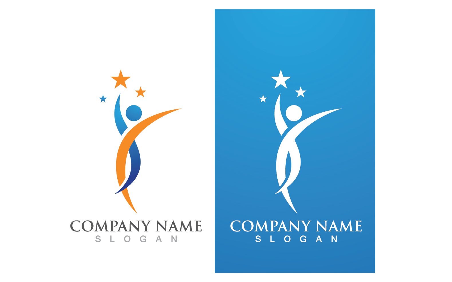 Success people star business logo vector v13