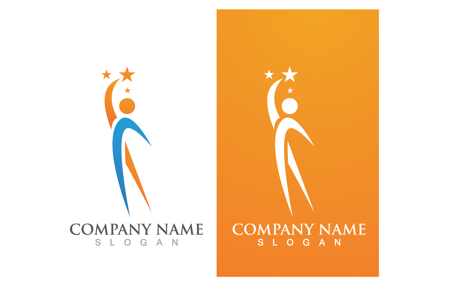Success people star business logo vector v14