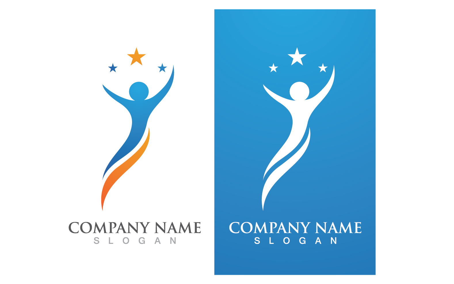 Success people star business logo vector v15