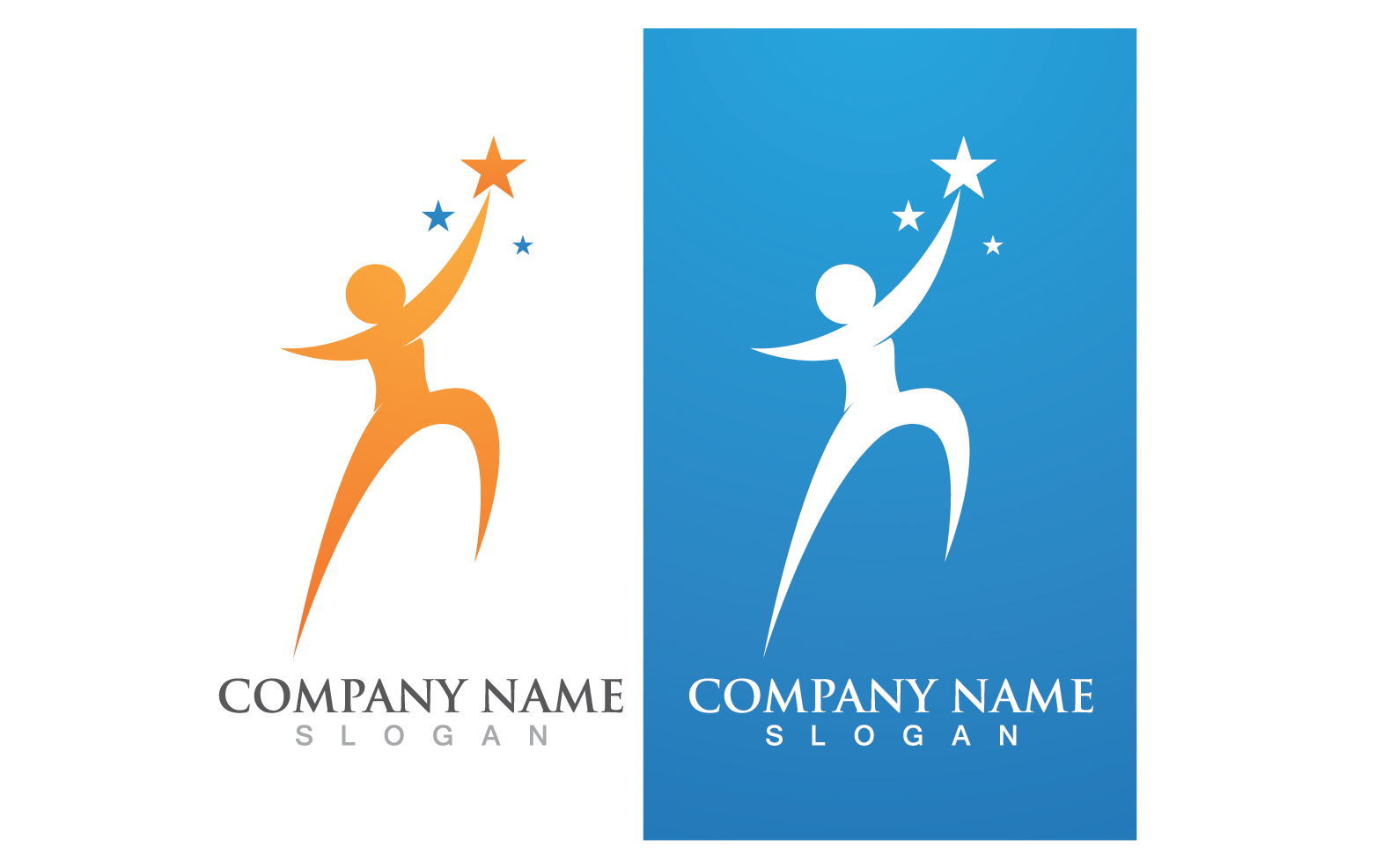 Success people star business logo vector v16