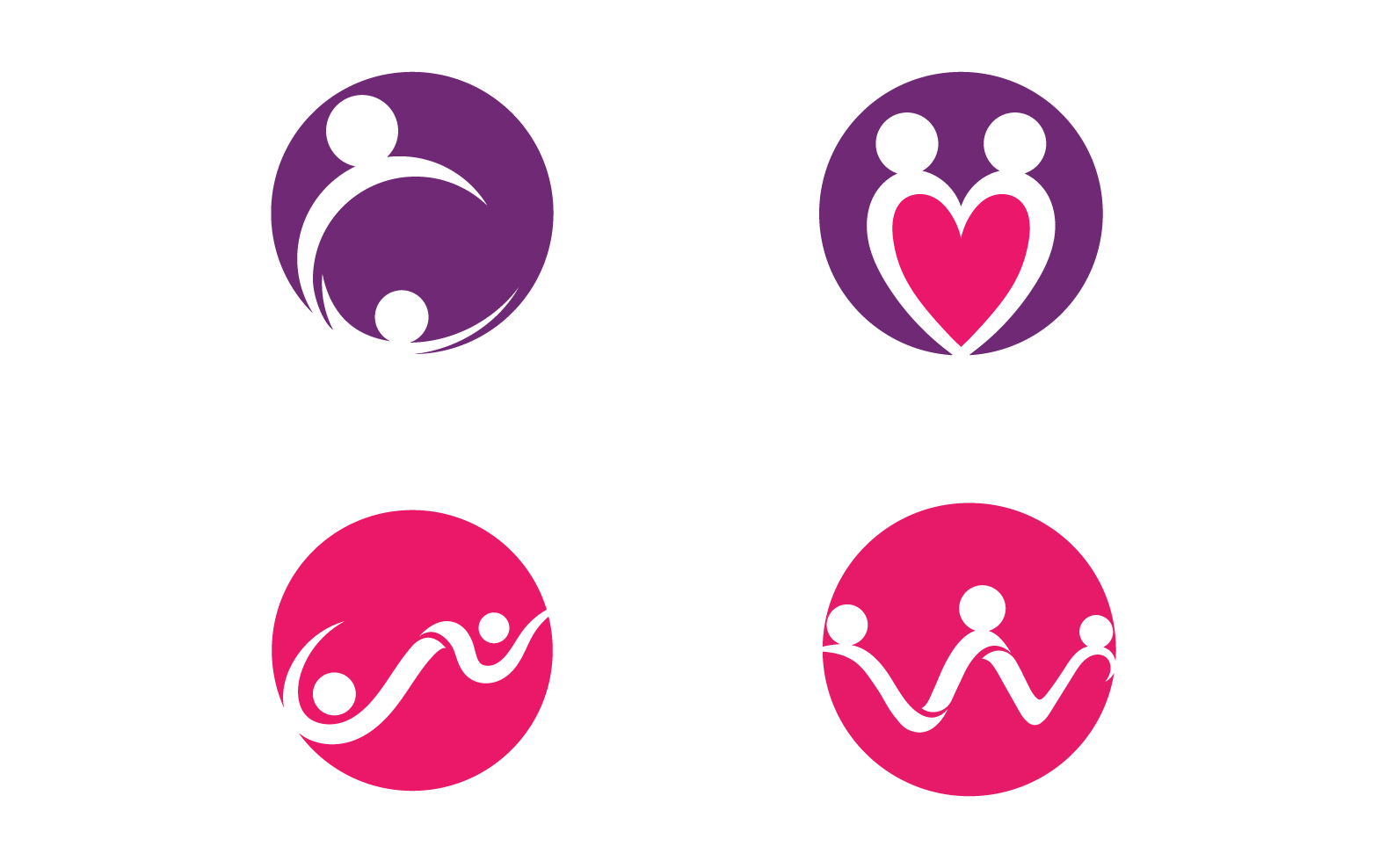 Community group and family care or adoption logo vector v3