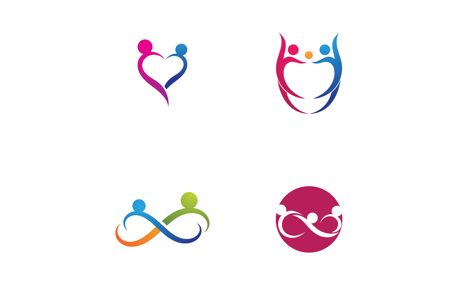 Community group and family care or adoption logo vector v34