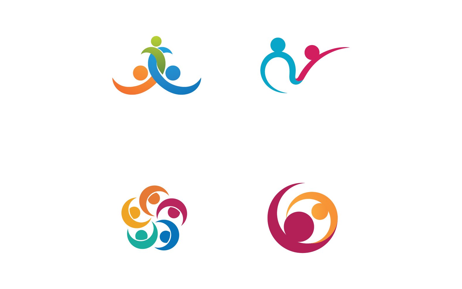 Community group and family care or adoption logo vector v35