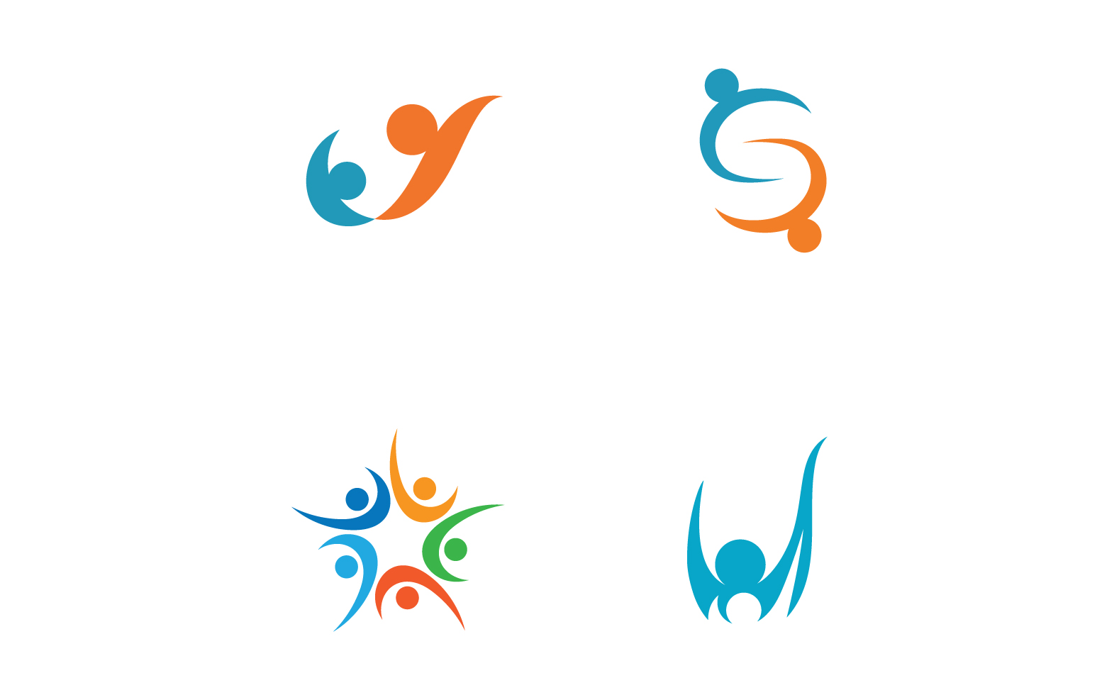 Community group and family care or adoption logo vector v36