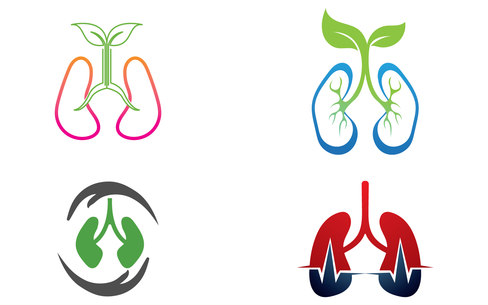 Health lungs logo and symbol vector v22 - TemplateMonster
