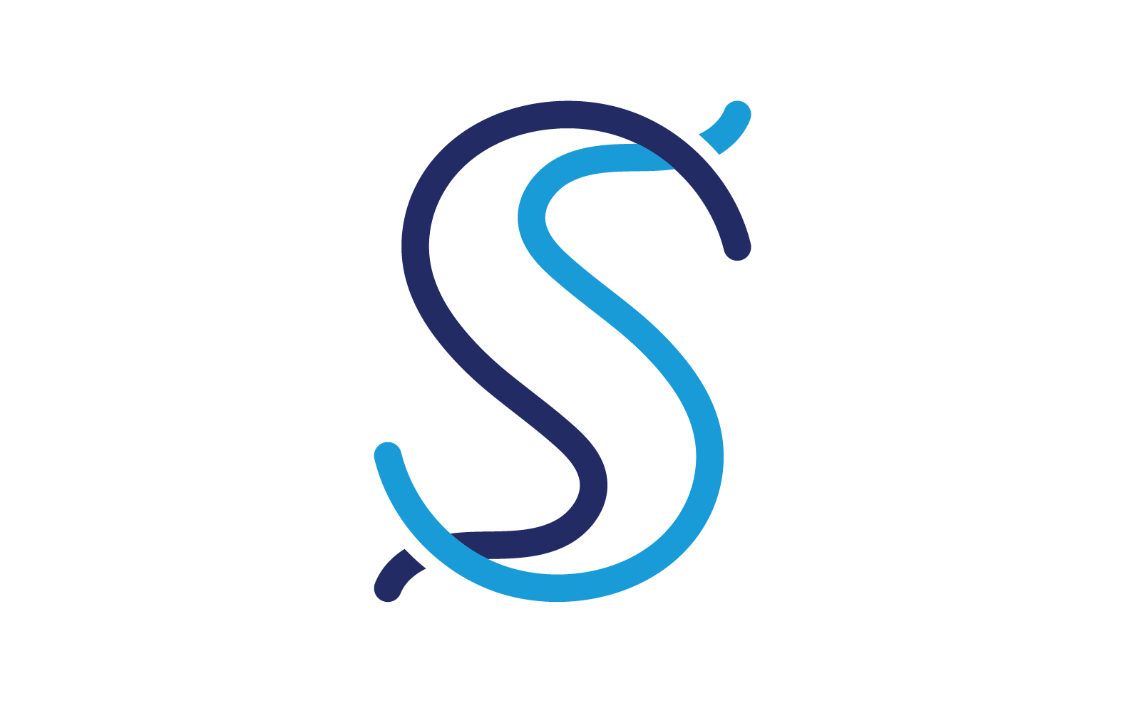 S letter icon logo vector design v8