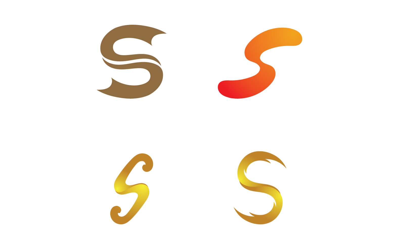 S letter icon logo vector design v22