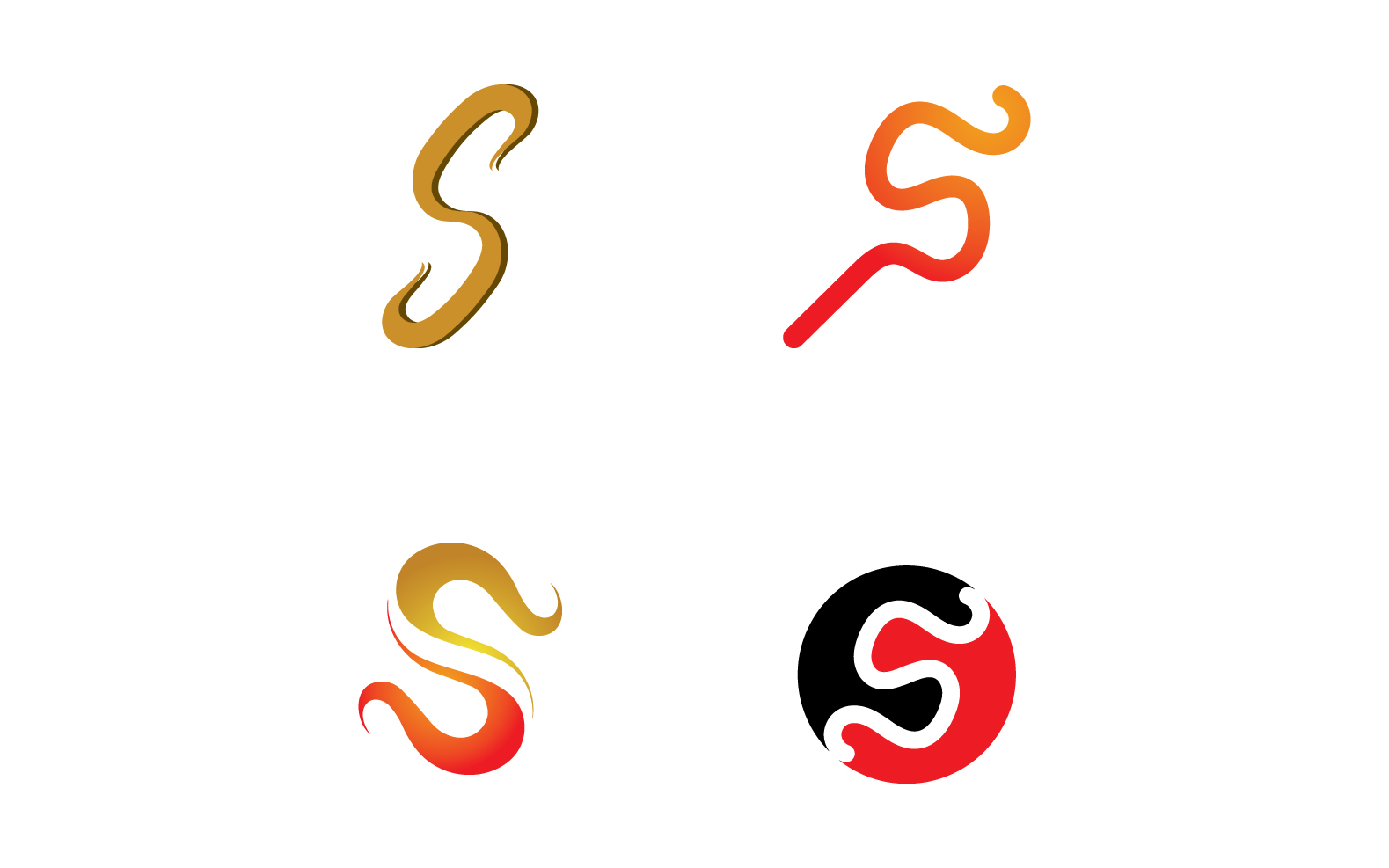 S letter icon logo vector design v23