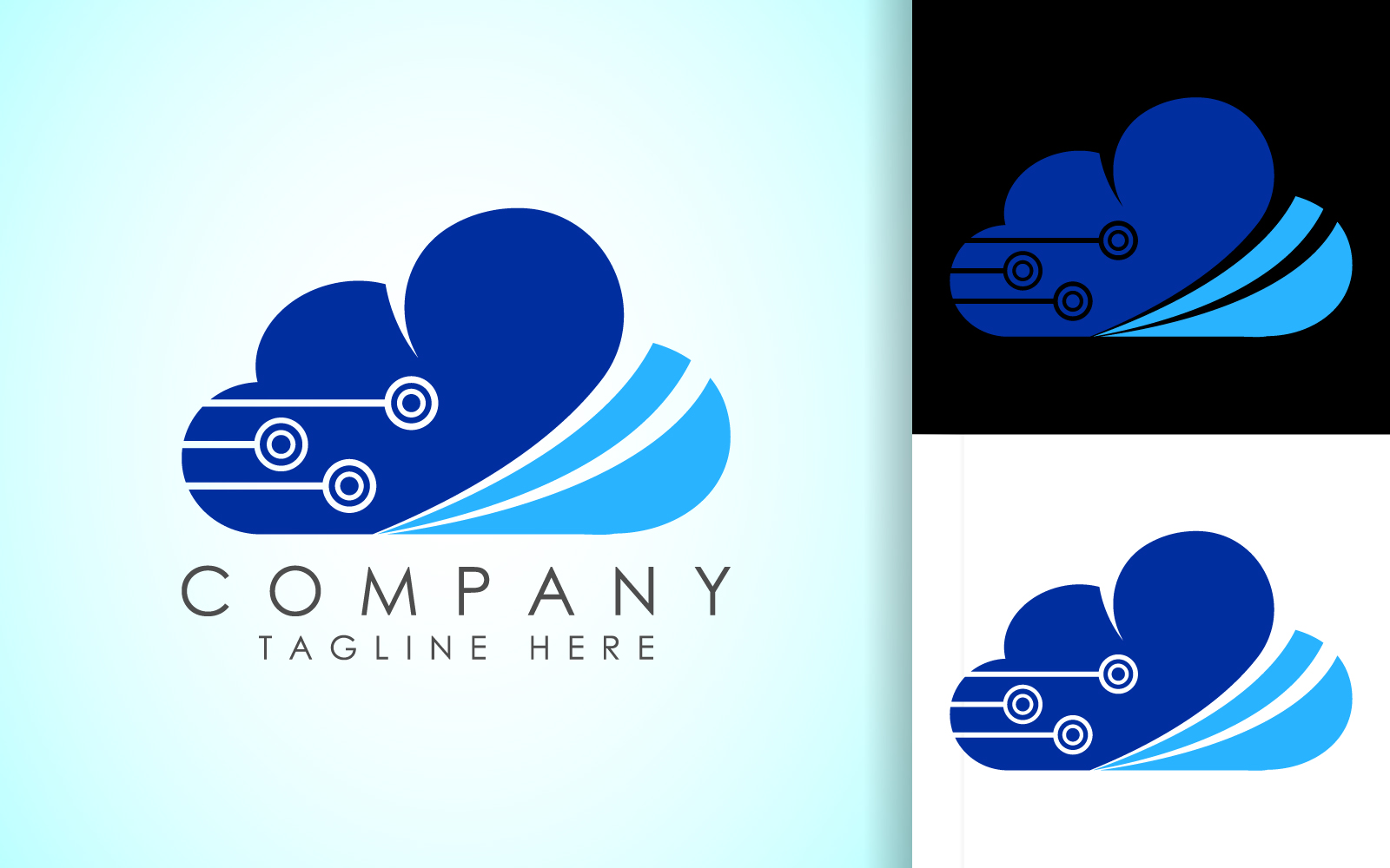 Cloud logo design vector template