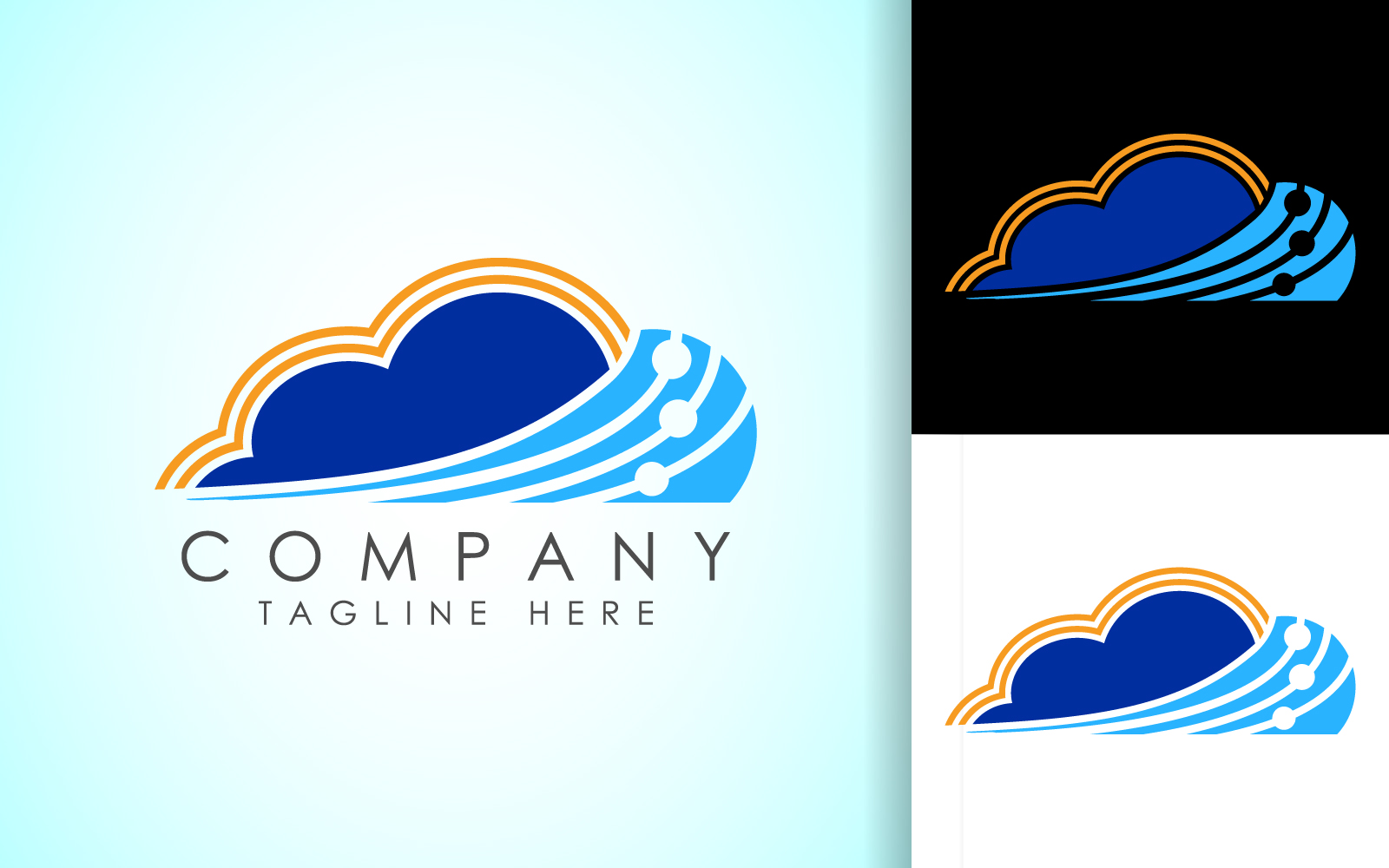 Cloud logo design vector template2