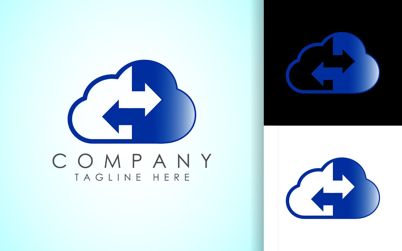 Cloud logo design vector template3