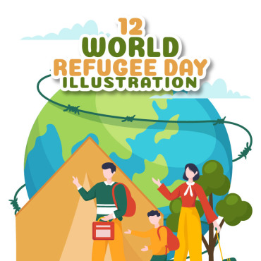 Refugee Day Illustrations Templates 328914