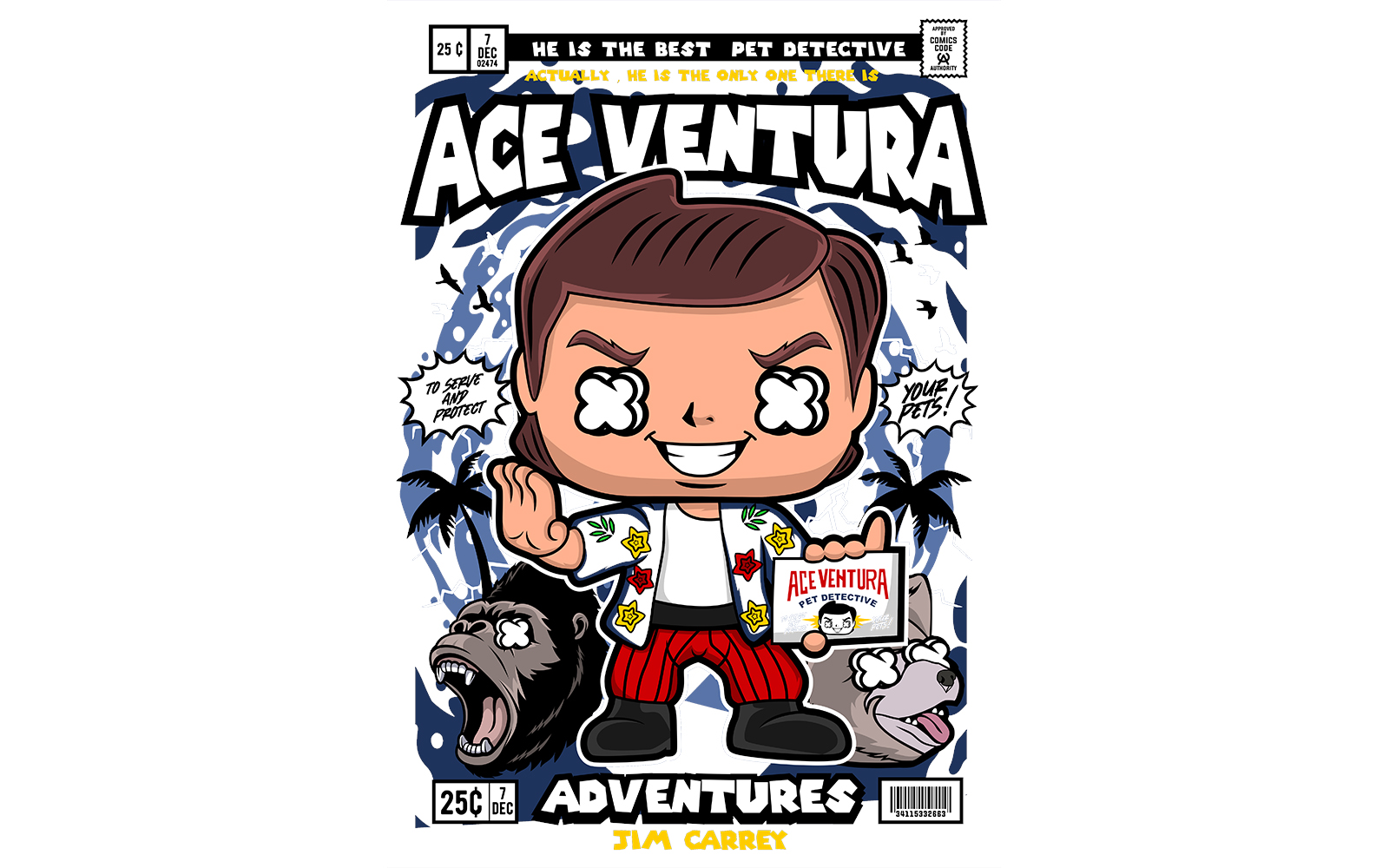 Ace Ventura Vector Illustration