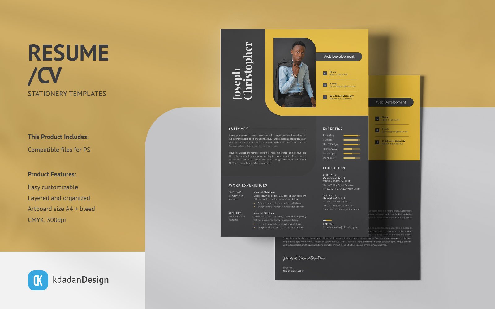 Resume/CV PSD Design Templates Vol 159