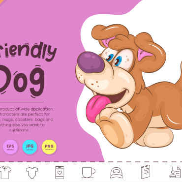 Cartoon Dog Vectors Templates 329048