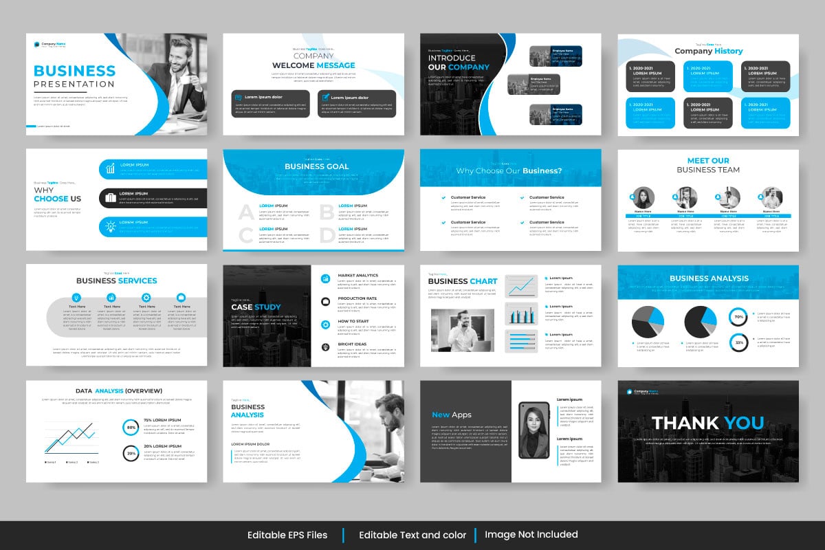 multipurpose business presentation and business presentation powerpoint template design