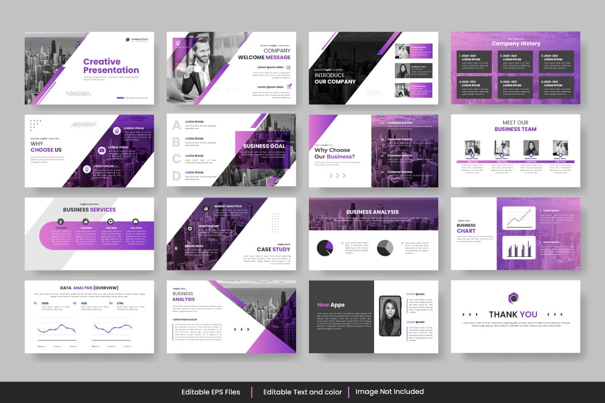 multipurpose business presentation and business presentation powerpoint template concept