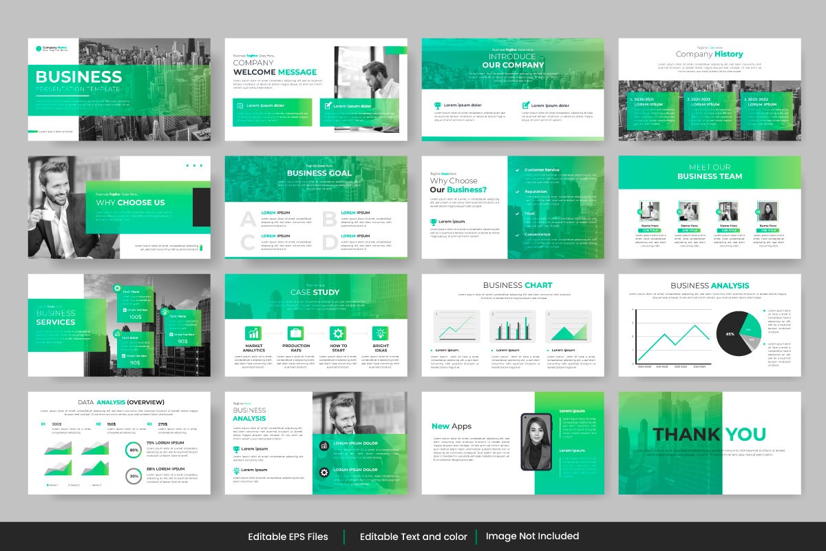 Business presentation and business presentation powerpoint template