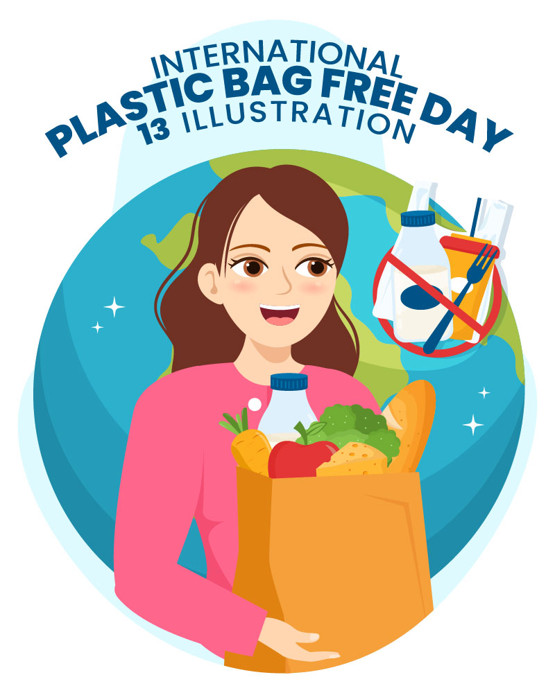 13 International Plastic Bag Free Day Illustration