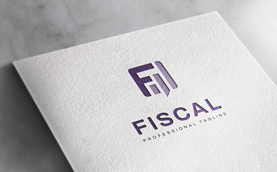 Letter F Fiscal logo or Letter F Finance logo