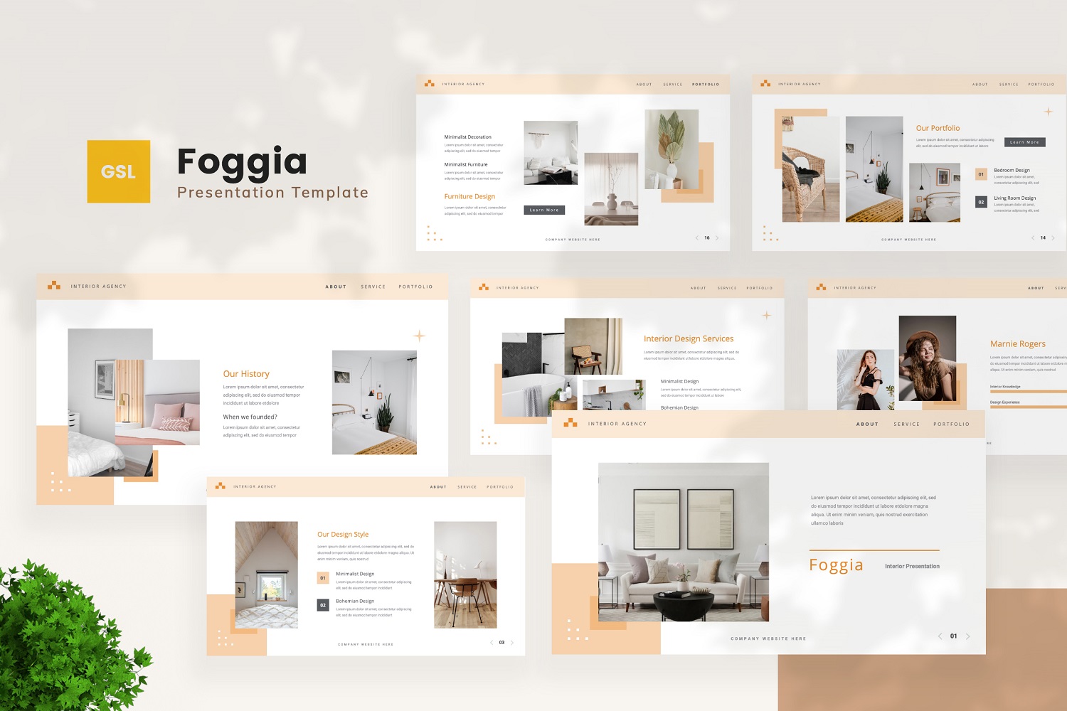 Foggia — Interior Google Slides Template