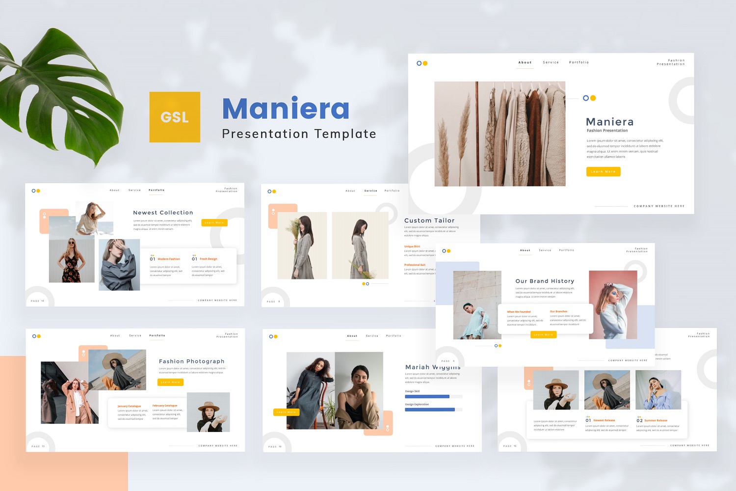 Maniera — Fashion Google Slides Template