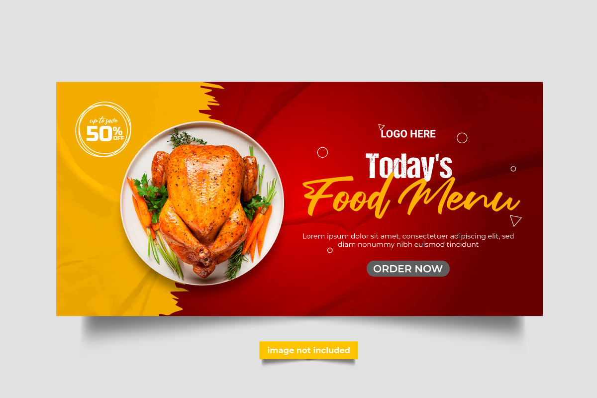 vector  food web banner social media promotion banner post design template design