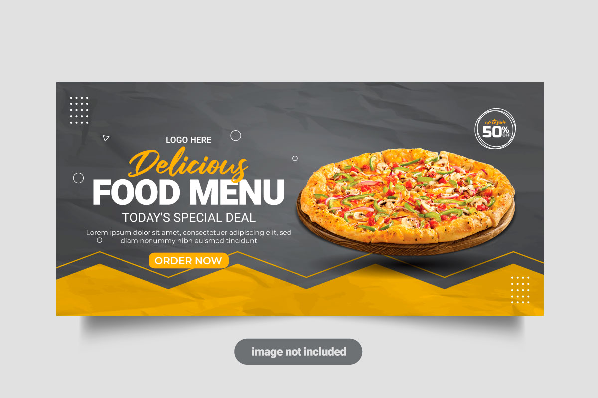 vector luxury food web banner social media  banner post design template